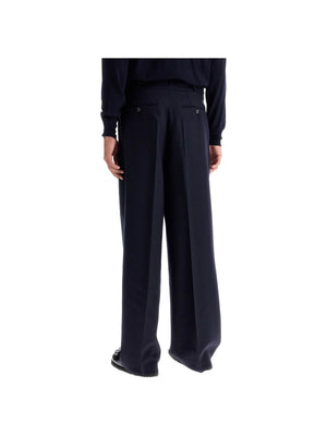 AMI ALEXANDRE MATTIUSSIAMI ALEXANDRE MATTIUSSI-Large Fit Wool Gabardine Trousers -JOHN JULIA.