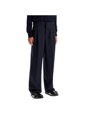 AMI ALEXANDRE MATTIUSSIAMI ALEXANDRE MATTIUSSI-Large Fit Wool Gabardine Trousers -JOHN JULIA.