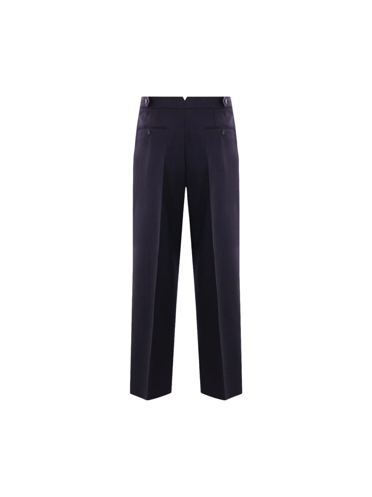 Loose-fit Wool Gabardine Trousers-AMI PARIS-JOHN JULIA