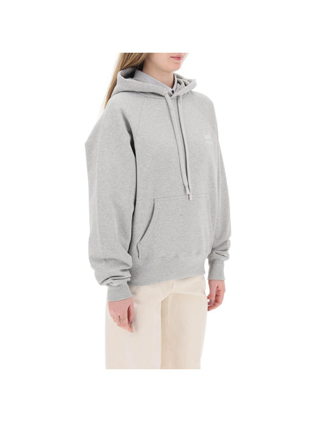 Hoodie Rubberized Logo Organic Cotton-Ami Paris-JOHN JULIA