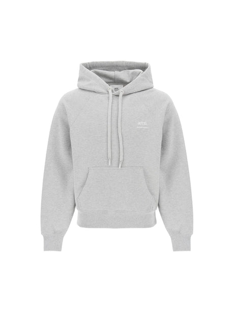 Hoodie Rubberized Logo Organic Cotton-Ami Paris-JOHN JULIA