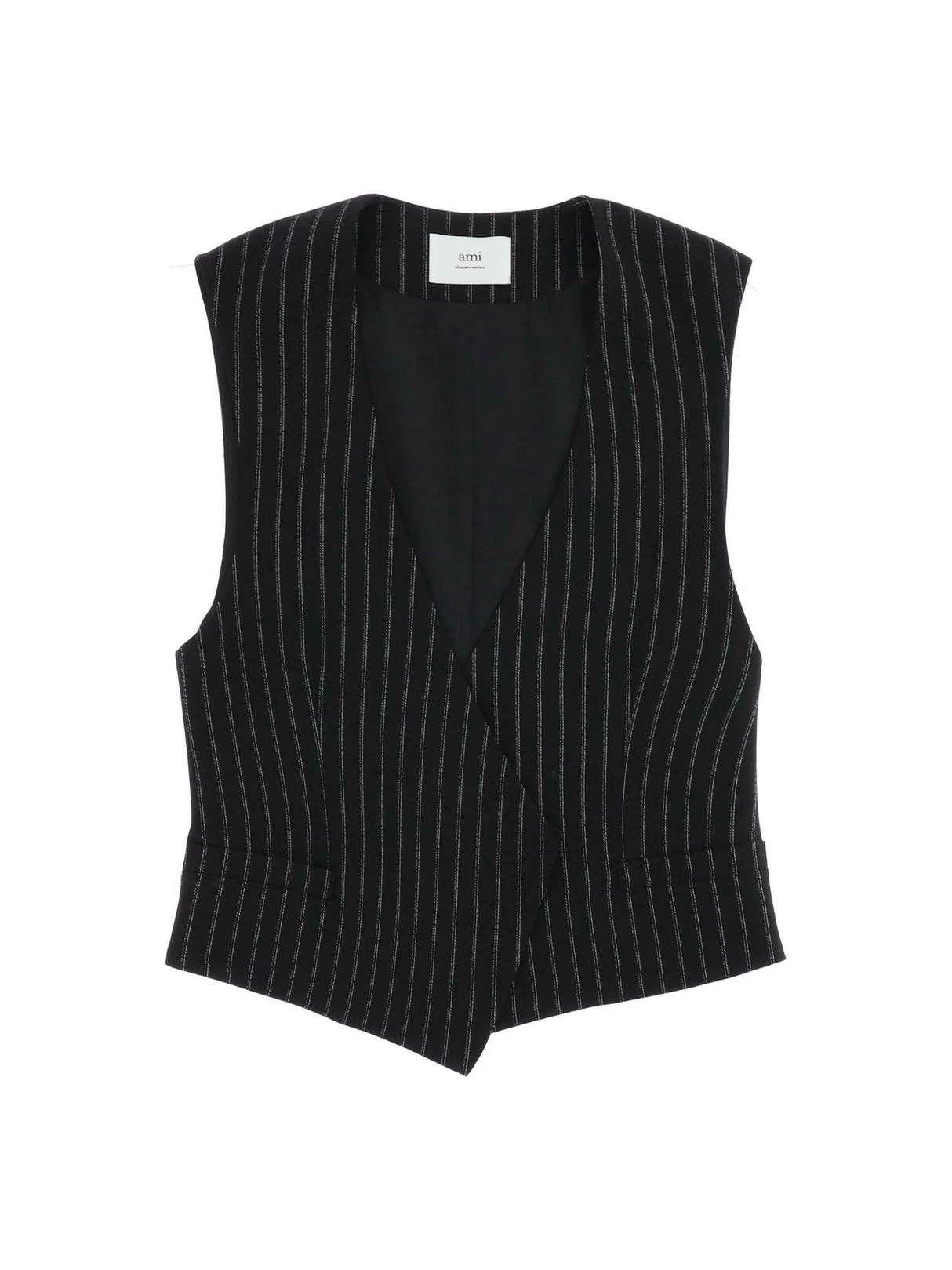 Pinstriped Virgin Wool Waistcoat AMI ALEXANDRE MATTIUSSI JOHN JULIA.