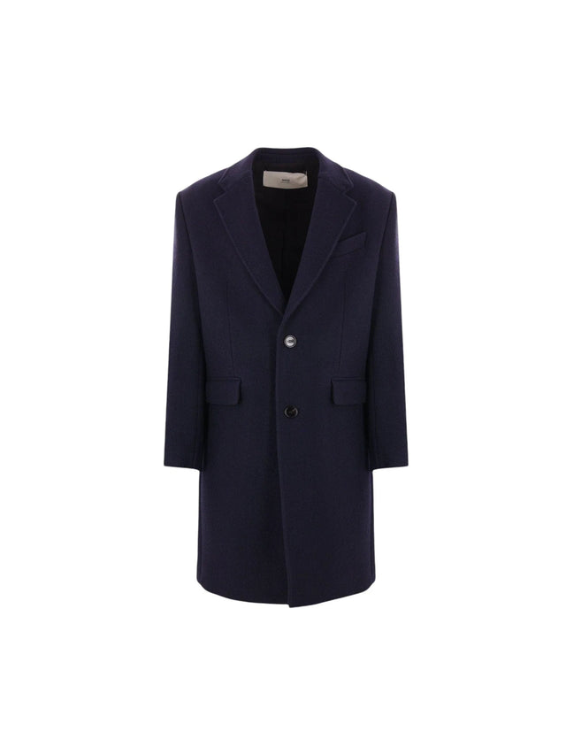 Single-Breasted Wool Coat-Ami Paris-JOHN JULIA