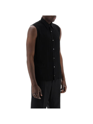 Textured Viscose Voile Sleeveless Shirt - Unisex > Unisex clothing > Shirts