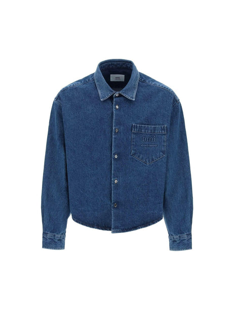 AMI PARIS-Used Denim Shirt-JOHN JULIA