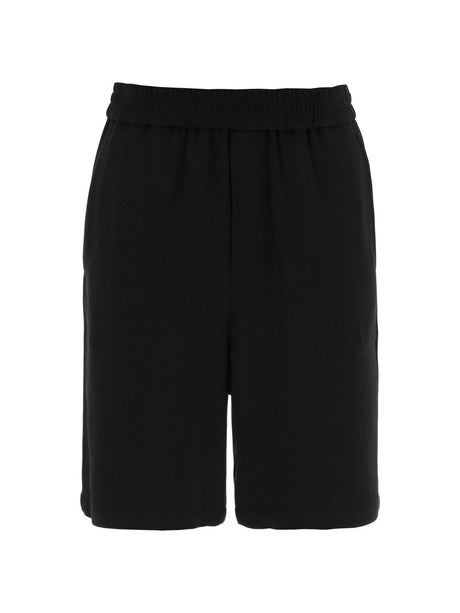 Black Wool-Blend Shorts AMI ALEXANDRE MATTIUSSI JOHN JULIA.