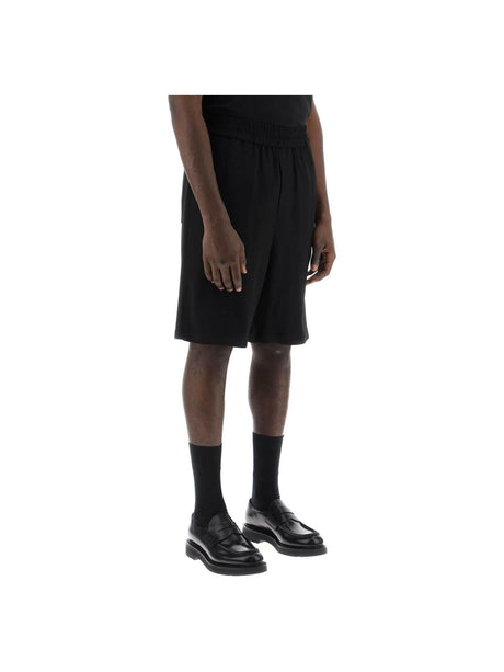 Black Wool-Blend Shorts AMI ALEXANDRE MATTIUSSI JOHN JULIA.