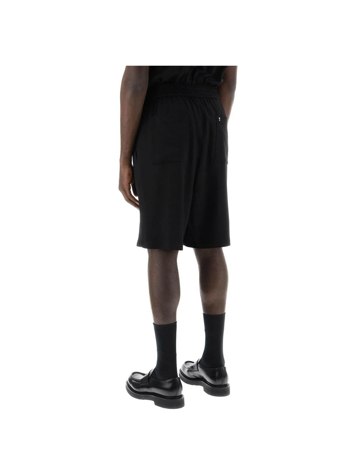 Black Wool-Blend Shorts AMI ALEXANDRE MATTIUSSI JOHN JULIA.