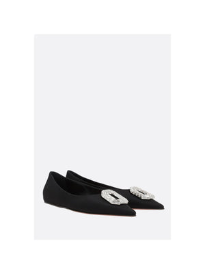 Camelia Satin Ballet Flats-AMINA MUADDI-JOHN JULIA