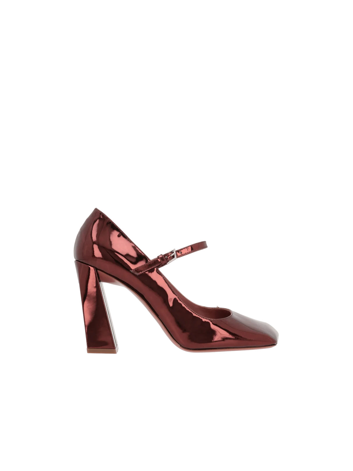 Charlotte Mirror-Effect Leather Mary-Jane Pumps-AMINA MUADDI-JOHN JULIA