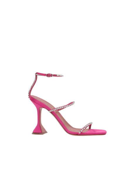 Gilda Satin Strappy Sandals-Amina Muaddi-JOHN JULIA