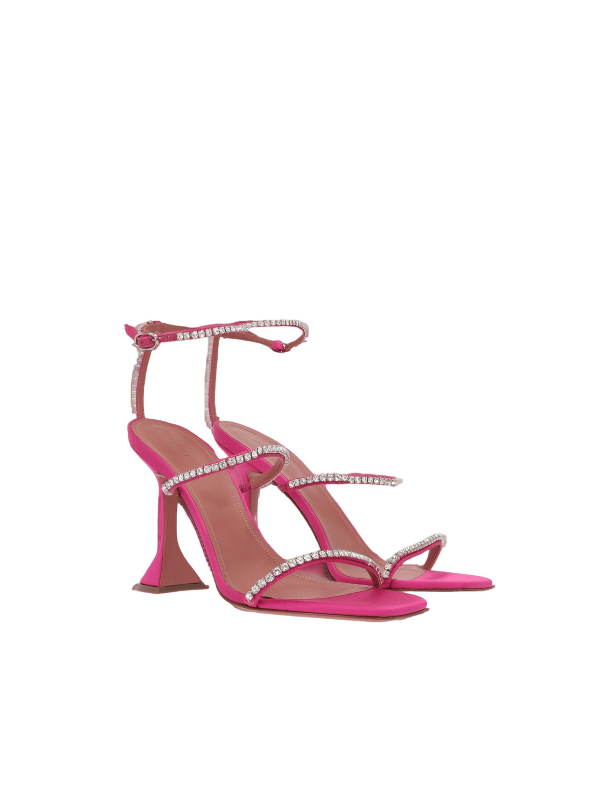 Gilda Satin Strappy Sandals-Amina Muaddi-JOHN JULIA