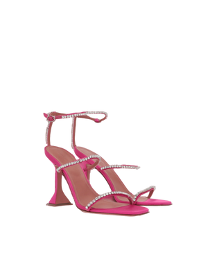 Gilda Satin Strappy Sandals-Amina Muaddi-JOHN JULIA