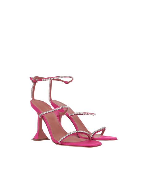 Gilda Satin Strappy Sandals-Amina Muaddi-JOHN JULIA