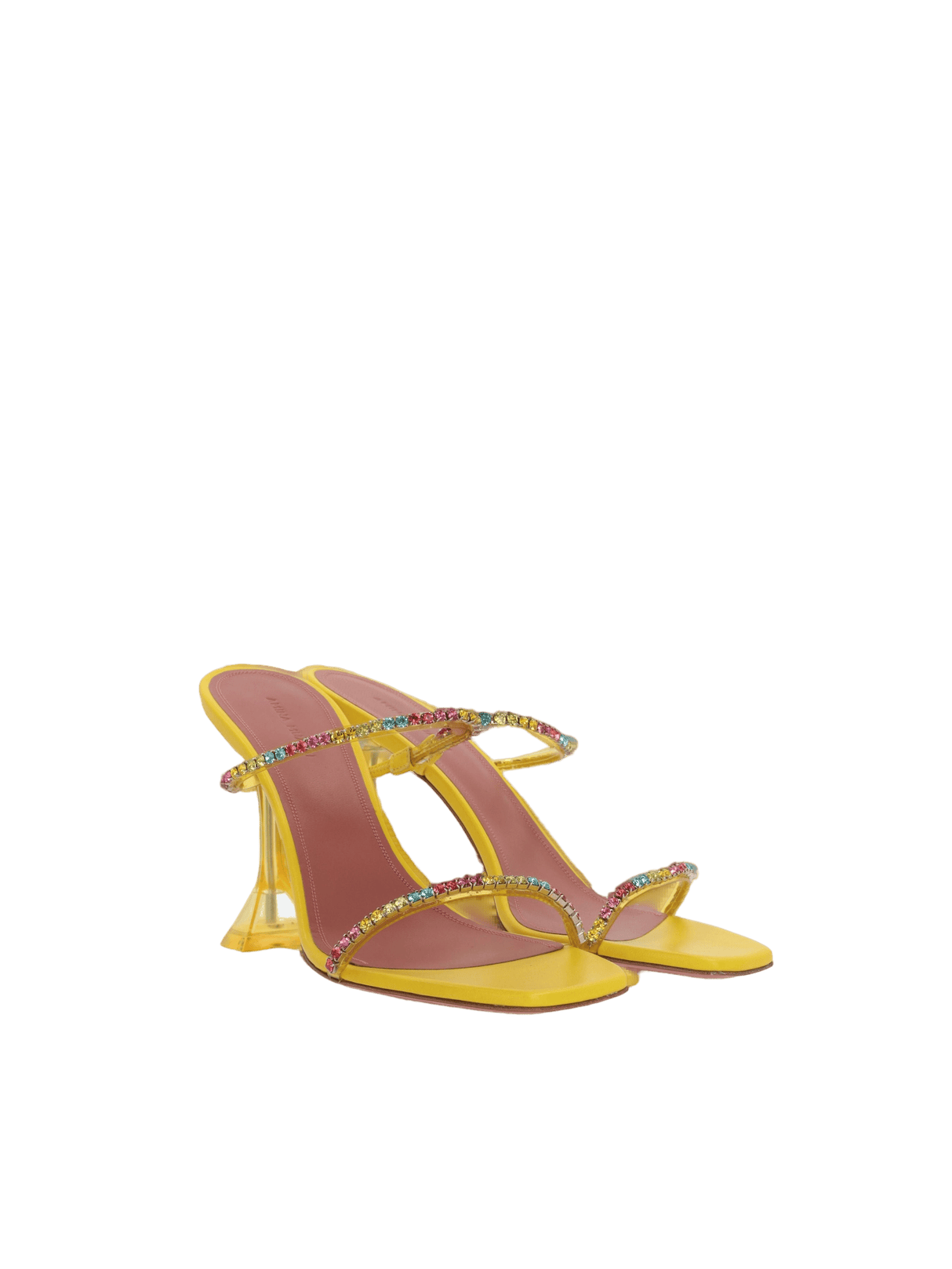 Gilda Smooth Leather and PVC Mule Sandals-AMINA MUADDI-JOHN JULIA