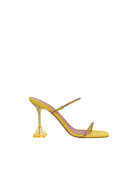 Gilda Smooth Leather and PVC Mule Sandals-AMINA MUADDI-JOHN JULIA