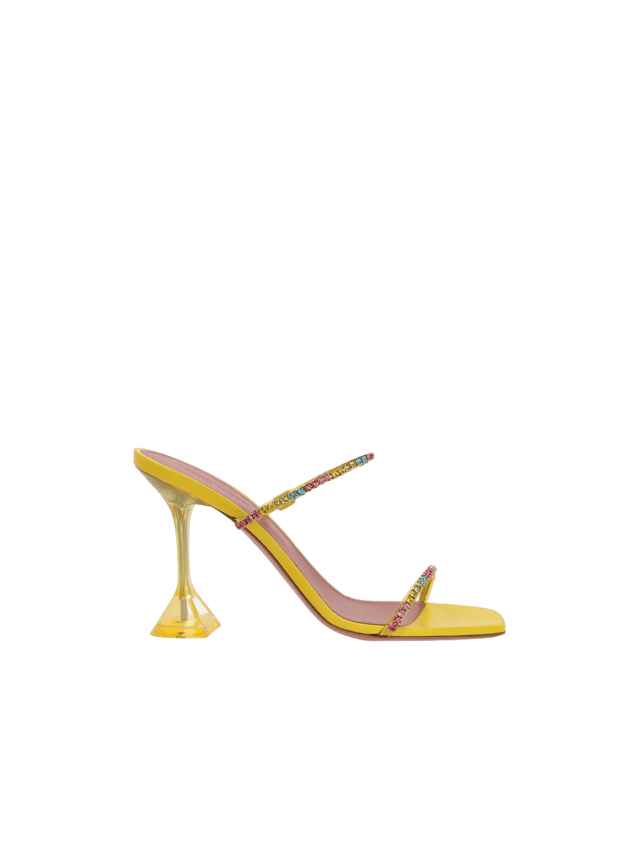 Gilda Smooth Leather and PVC Mule Sandals-AMINA MUADDI-JOHN JULIA