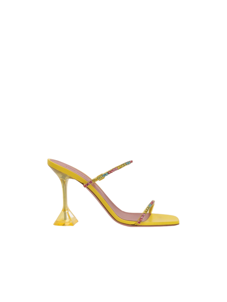 Gilda Smooth Leather and PVC Mule Sandals-AMINA MUADDI-JOHN JULIA