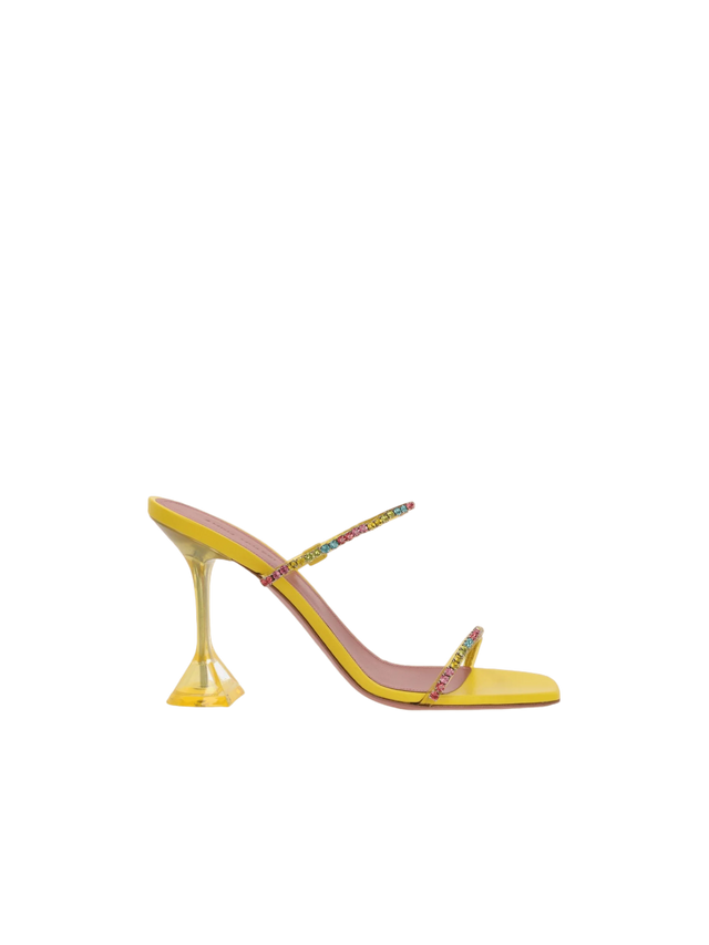 Gilda Smooth Leather and PVC Mule Sandals-AMINA MUADDI-JOHN JULIA