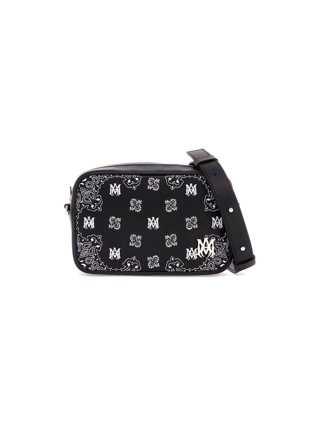 AMIRI-Bandana Embroidered Leather Camera Bag-JOHN JULIA