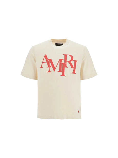 Staggered Logo Cotton T-shirt-Amiri-JOHN JULIA