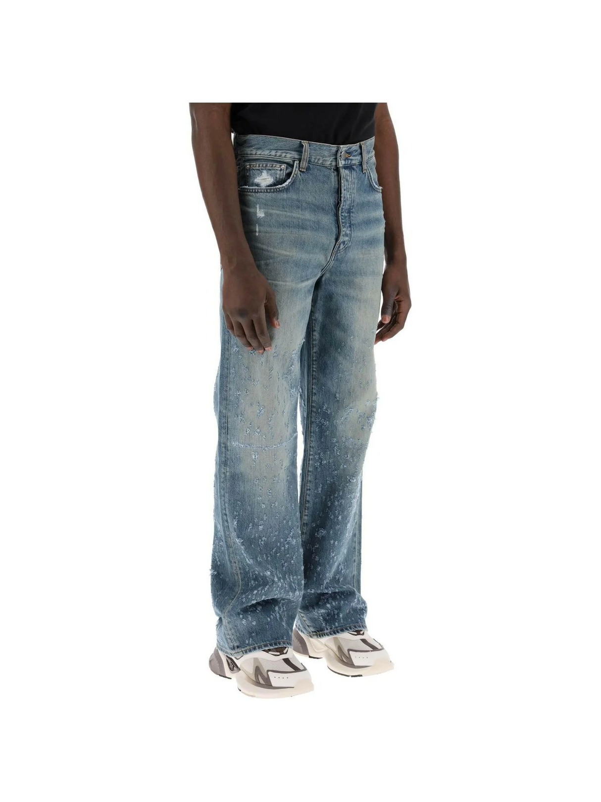 Crafted Indigo Baggy Shotgun Cotton Jeans AMIRI JOHN JULIA.