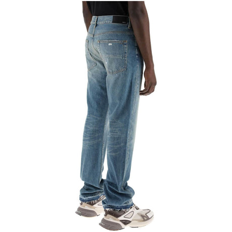 Crafted Indigo Distressed Effect Cotton Jeans AMIRI JOHN JULIA.