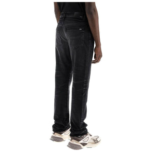 Faded Black Cotton Jeans AMIRI JOHN JULIA.