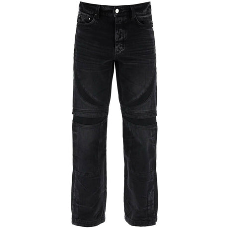 Faded Black Cotton Mesh Insert Mx3 Jeans AMIRI JOHN JULIA.