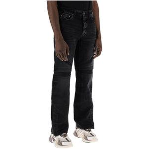 Faded Black Cotton Mesh Insert Mx3 Jeans AMIRI JOHN JULIA.