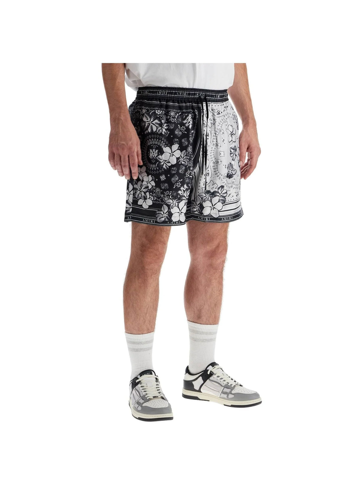 Silk Bandana Print Bermuda Shorts