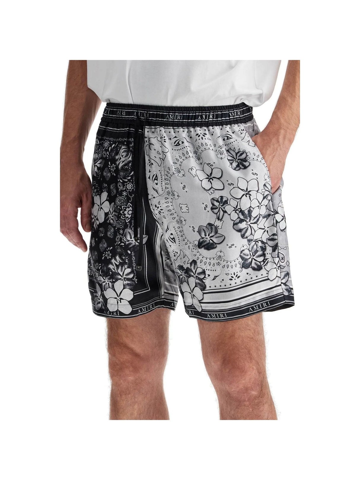 Silk Bandana Print Bermuda Shorts