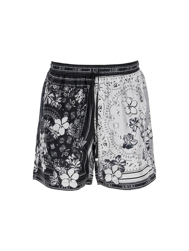 Silk Bandana Print Bermuda Shorts