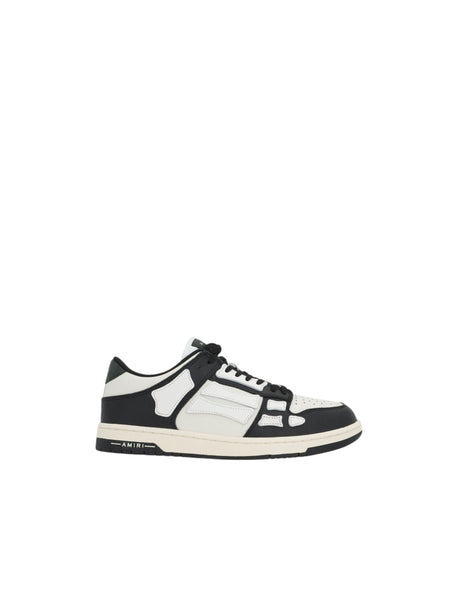 Skel Top Smooth Grainy Leather Sneakers-AMIRI-JOHN JULIA