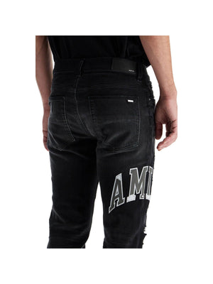 Skinny Jeans With Varsity Logo