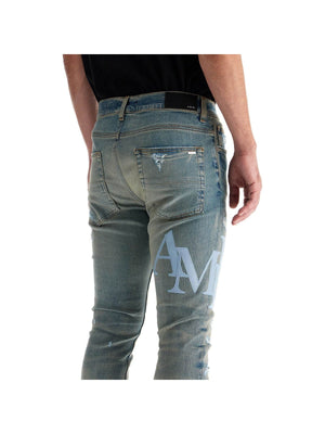 Leather Logo Jeans With Eight Words