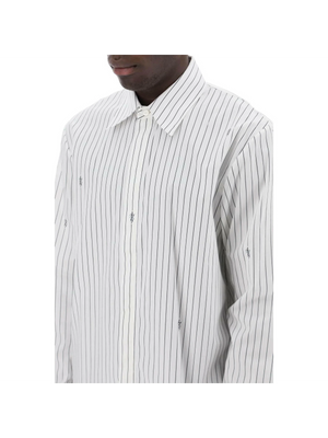 White Striped Cotton Poplin Shirt AMIRI JOHN JULIA.