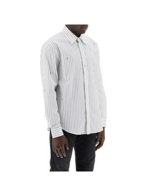 White Striped Cotton Poplin Shirt AMIRI JOHN JULIA.