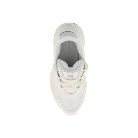 White Polyester Mesh And Leather Ma Sneakers AMIRI JOHN JULIA.