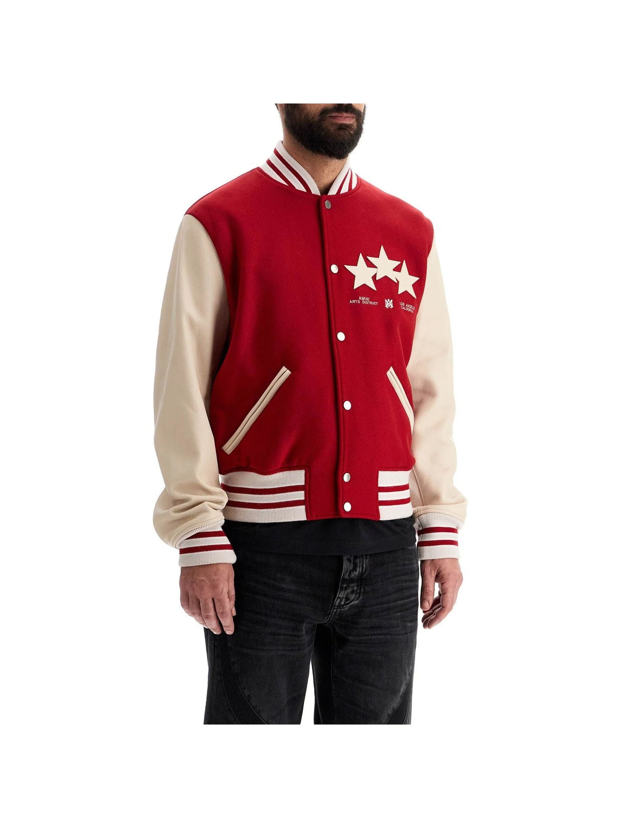 Stars Wool Blend Bomber Jacket-Amiri-JOHN JULIA