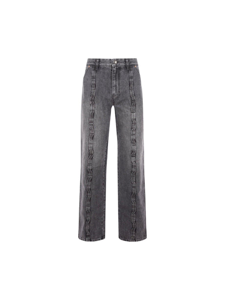 ANDERSSON BELL-Wave Denim Wide-leg Jeans-JOHN JULIA