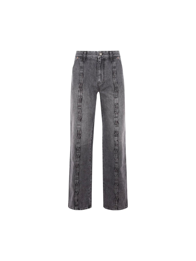 ANDERSSON BELL-Wave Denim Wide-leg Jeans-JOHN JULIA