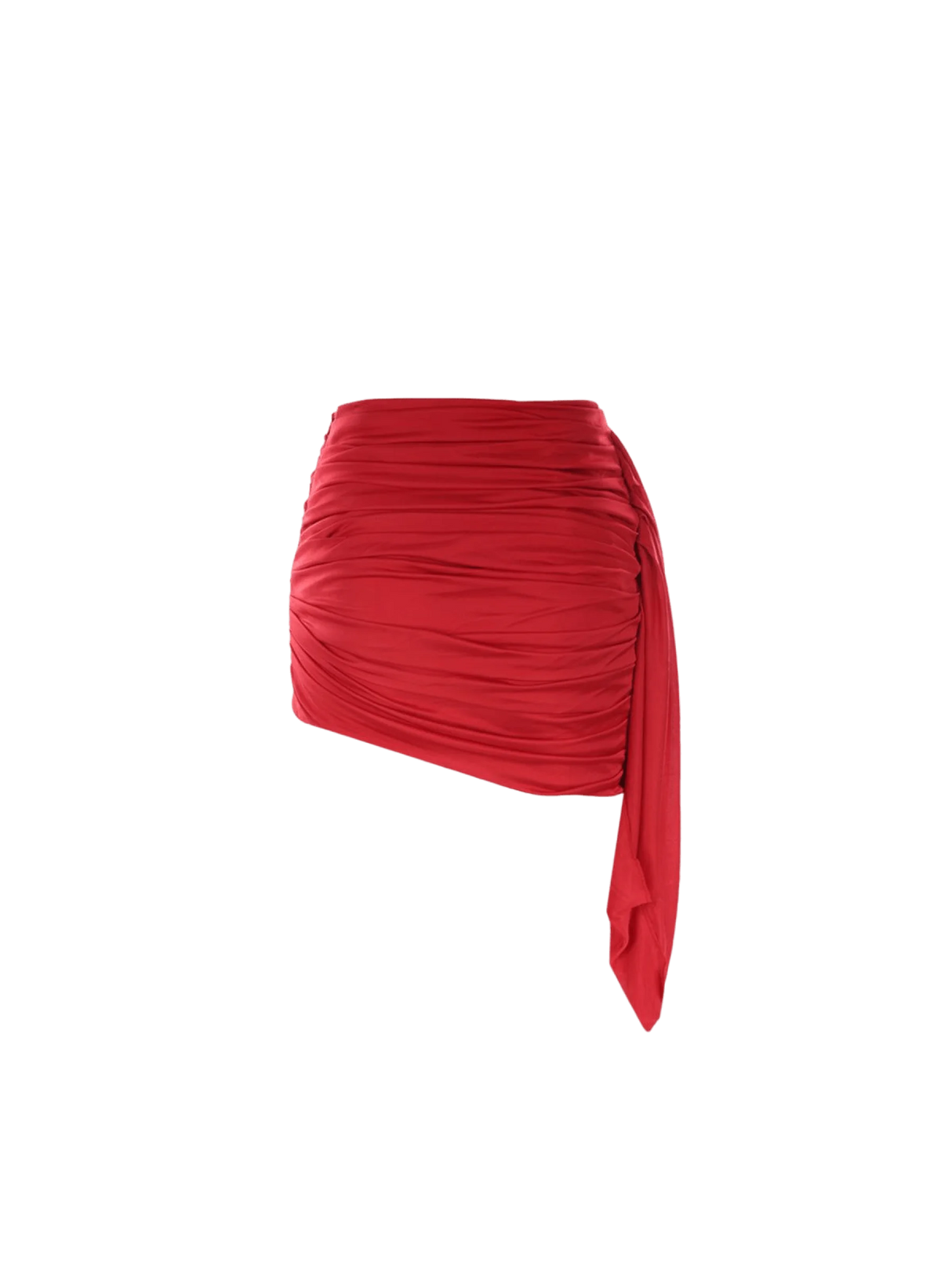 Stretch Jersey Draped Miniskirt-ANDREĀDAMO-JOHN JULIA