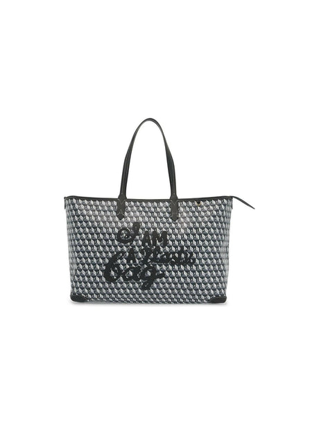 I Am A Plastic Bag Zipped Motif Tote Bag.