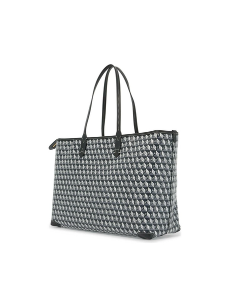 I Am A Plastic Bag Zipped Motif Tote Bag.