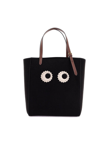 Small Felt Mini Tote Bag With Eye Design