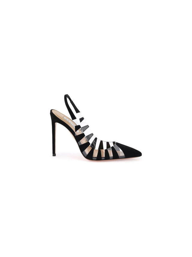 AQUAZZURA-Hot Rumor Sling 105 Suede Pumps-JOHN JULIA