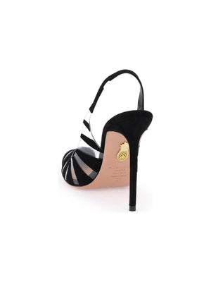 AQUAZZURA-Hot Rumor Sling 105 Suede Pumps-JOHN JULIA