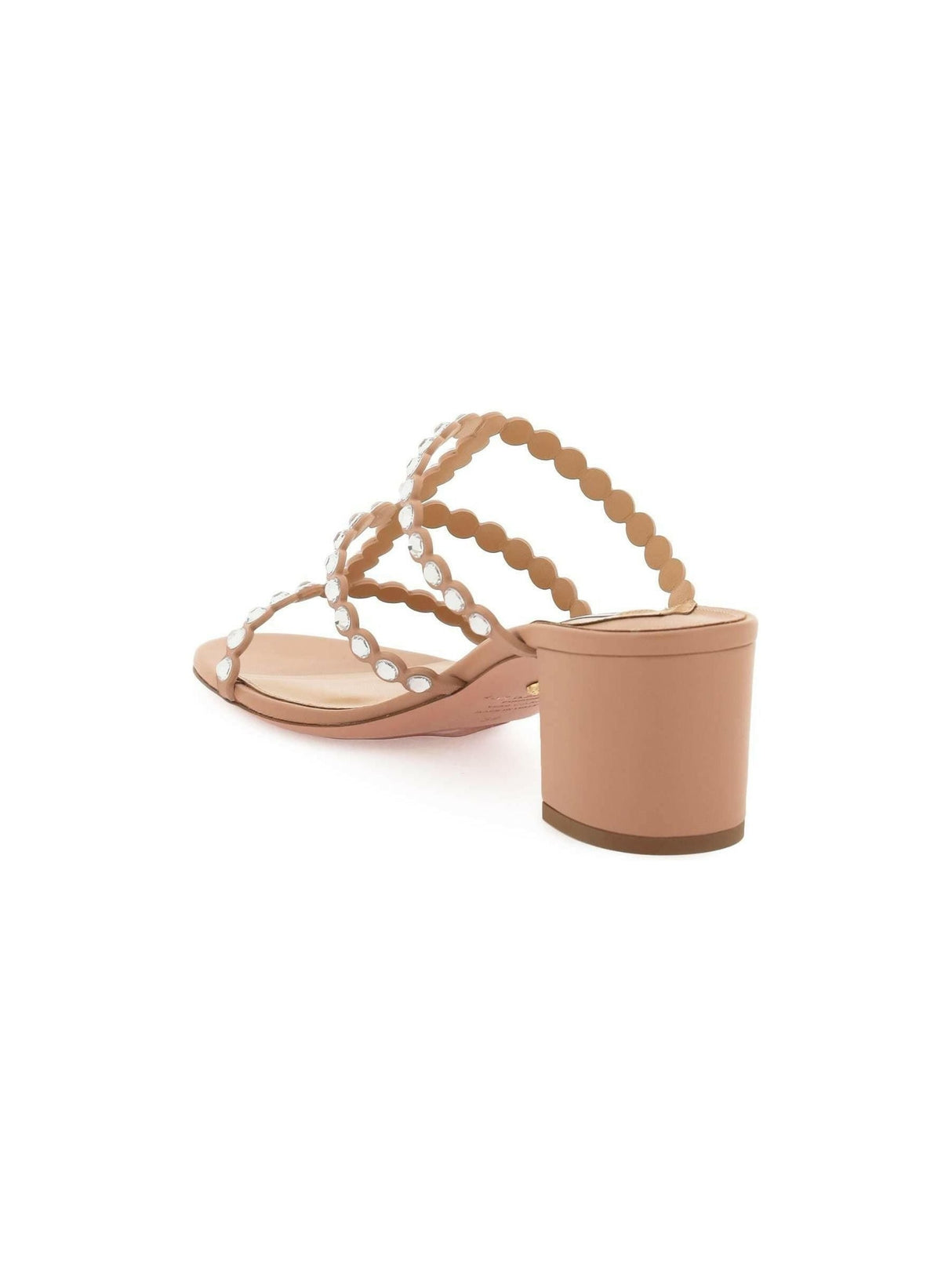 Powder Pink Tequila 50 Leather Sandals AQUAZZURA JOHN JULIA.