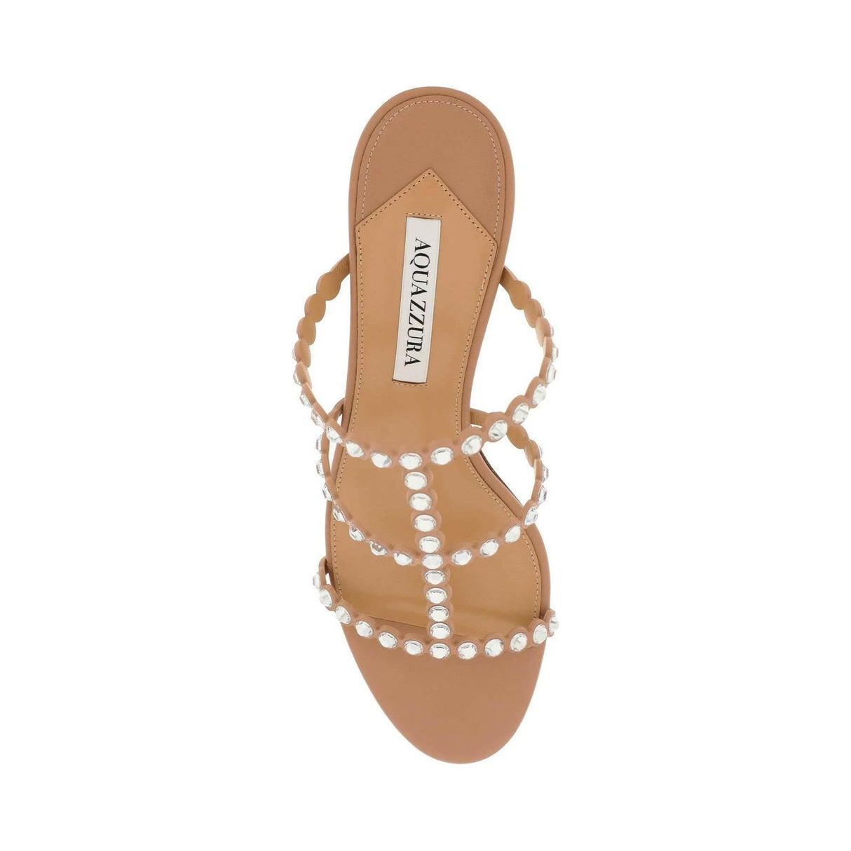 Powder Pink Tequila 50 Leather Sandals AQUAZZURA JOHN JULIA.